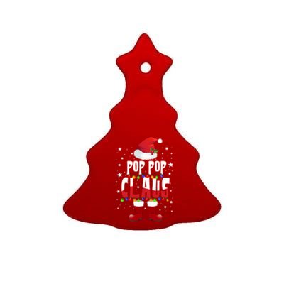 Merry Santa Pop Pop Claus Christmas Family Matching Group Gift Ceramic Tree Ornament