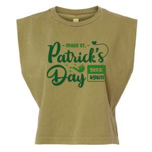 Make St PatrickS Day Great Again Funny Trump Republican 2024 Garment-Dyed Women's Muscle Tee