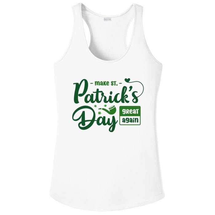 Make St PatrickS Day Great Again Funny Trump Republican 2024 Ladies PosiCharge Competitor Racerback Tank