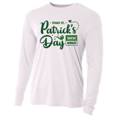 Make St PatrickS Day Great Again Funny Trump Republican 2024 Cooling Performance Long Sleeve Crew