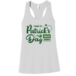 Make St PatrickS Day Great Again Funny Trump Republican 2024 Women's Racerback Tank