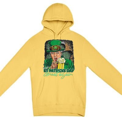 Make St Patricks Day Great Again Funny Trump Premium Pullover Hoodie