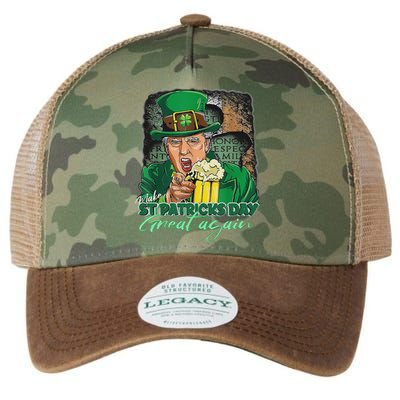 Make St Patricks Day Great Again Funny Trump Legacy Tie Dye Trucker Hat