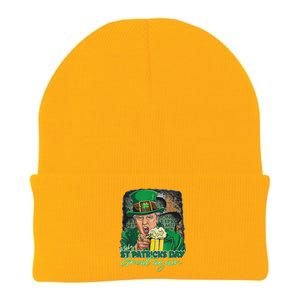 Make St Patricks Day Great Again Funny Trump Knit Cap Winter Beanie