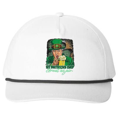 Make St Patricks Day Great Again Funny Trump Snapback Five-Panel Rope Hat