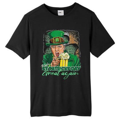 Make St Patricks Day Great Again Funny Trump Tall Fusion ChromaSoft Performance T-Shirt