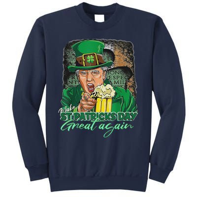 Make St Patricks Day Great Again Funny Trump Sweatshirt