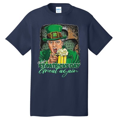 Make St Patricks Day Great Again Funny Trump Tall T-Shirt