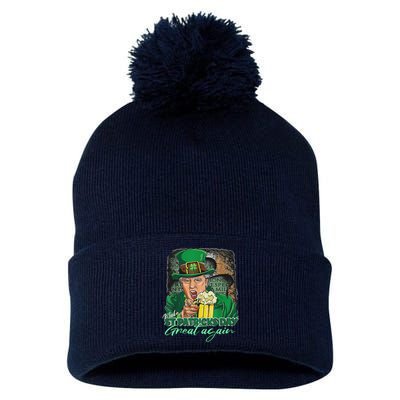 Make St Patricks Day Great Again Funny Trump Pom Pom 12in Knit Beanie