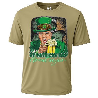 Make St Patricks Day Great Again Funny Trump Cooling Performance Crew T-Shirt