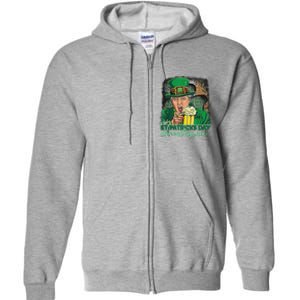 Make St Patricks Day Great Again Funny Trump Full Zip Hoodie