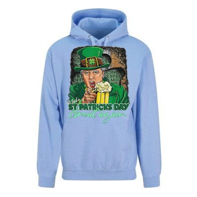 Make St Patricks Day Great Again Funny Trump Unisex Surf Hoodie