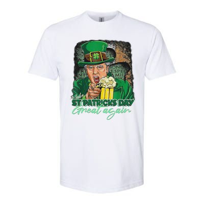 Make St Patricks Day Great Again Funny Trump Softstyle CVC T-Shirt