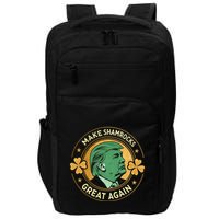Make St PatrickS Day Great Again Lucky Trump Shamrock Gift Impact Tech Backpack