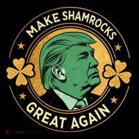 Make St PatrickS Day Great Again Lucky Trump Shamrock Gift Drawstring Bag