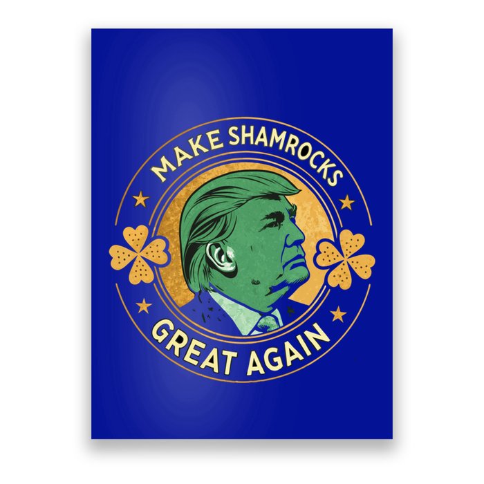 Make St PatrickS Day Great Again Lucky Trump Shamrock Gift Poster