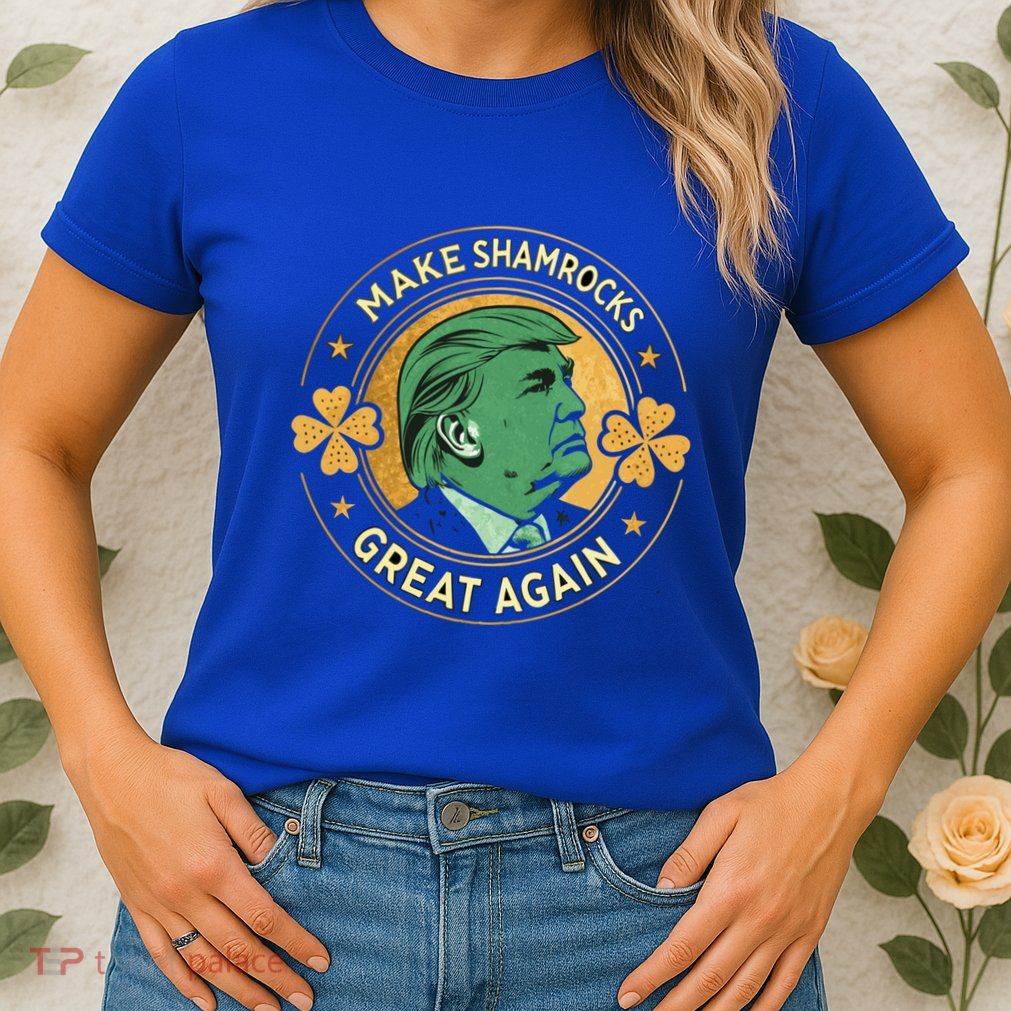 Make St PatrickS Day Great Again Lucky Trump Shamrock Gift Womens T-Shirt