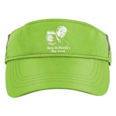 Make St Patricks Day Great Again Funny Trump(1) Adult Drive Performance Visor