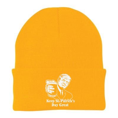 Make St Patricks Day Great Again Funny Trump(1) Knit Cap Winter Beanie