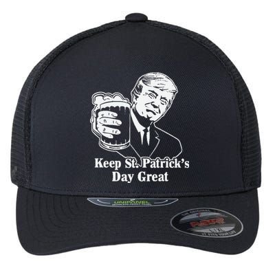 Make St Patricks Day Great Again Funny Trump(1) Flexfit Unipanel Trucker Cap