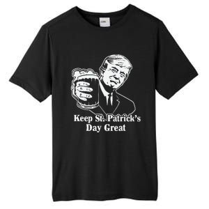 Make St Patricks Day Great Again Funny Trump(1) Tall Fusion ChromaSoft Performance T-Shirt