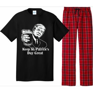 Make St Patricks Day Great Again Funny Trump(1) Pajama Set