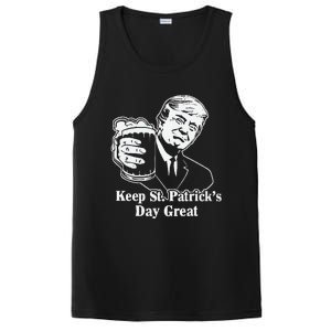 Make St Patricks Day Great Again Funny Trump(1) PosiCharge Competitor Tank