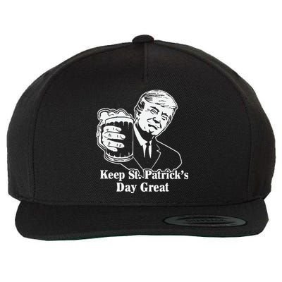 Make St Patricks Day Great Again Funny Trump(1) Wool Snapback Cap