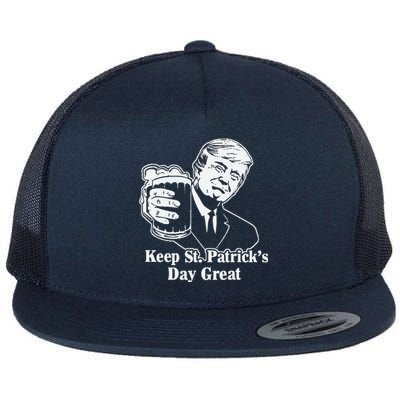 Make St Patricks Day Great Again Funny Trump(1) Flat Bill Trucker Hat