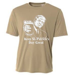 Make St Patricks Day Great Again Funny Trump(1) Cooling Performance Crew T-Shirt