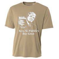 Make St Patricks Day Great Again Funny Trump(1) Cooling Performance Crew T-Shirt