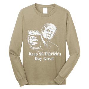 Make St Patricks Day Great Again Funny Trump(1) Long Sleeve Shirt