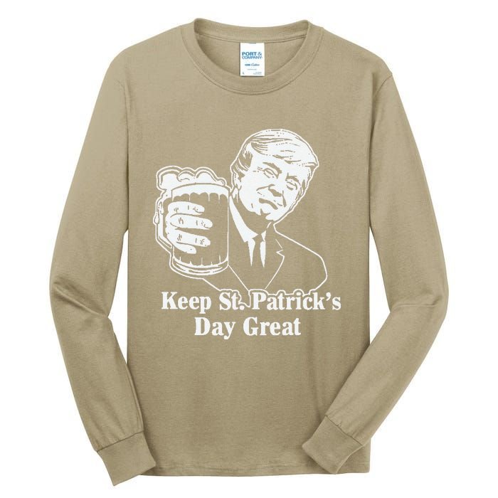 Make St Patricks Day Great Again Funny Trump(1) Tall Long Sleeve T-Shirt