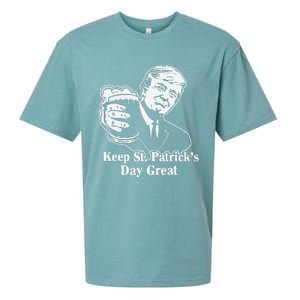 Make St Patricks Day Great Again Funny Trump(1) Sueded Cloud Jersey T-Shirt