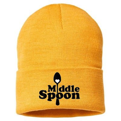 Middle Spoon Polyamory Throuple Relationship Couples Sustainable Knit Beanie