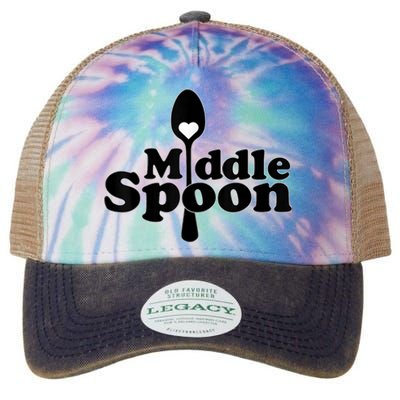 Middle Spoon Polyamory Throuple Relationship Couples Legacy Tie Dye Trucker Hat