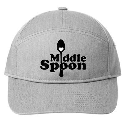 Middle Spoon Polyamory Throuple Relationship Couples 7-Panel Snapback Hat