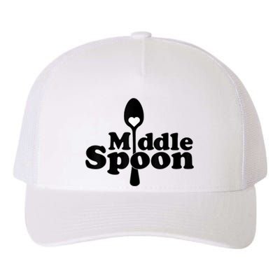 Middle Spoon Polyamory Throuple Relationship Couples Yupoong Adult 5-Panel Trucker Hat