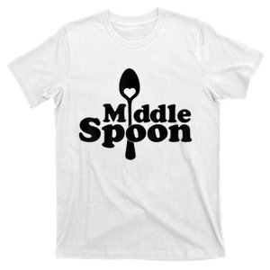 Middle Spoon Polyamory Throuple Relationship Couples T-Shirt