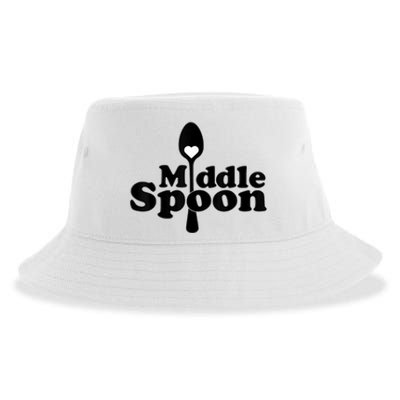 Middle Spoon Polyamory Throuple Relationship Couples Sustainable Bucket Hat