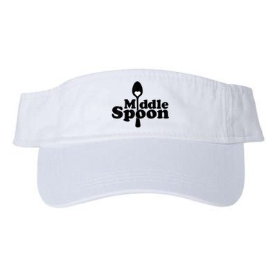 Middle Spoon Polyamory Throuple Relationship Couples Valucap Bio-Washed Visor