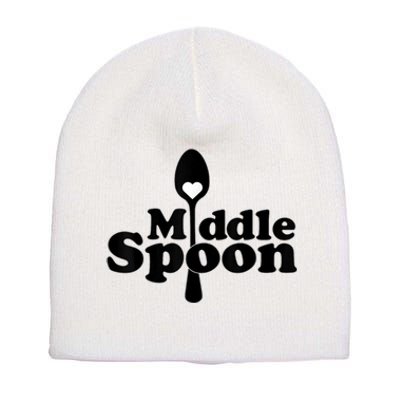 Middle Spoon Polyamory Throuple Relationship Couples Short Acrylic Beanie