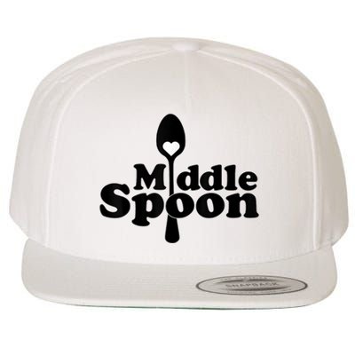 Middle Spoon Polyamory Throuple Relationship Couples Wool Snapback Cap