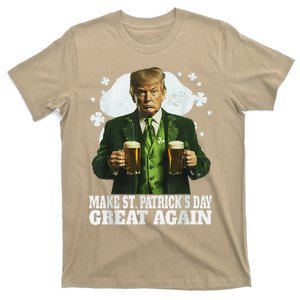 Make St PatrickS Day Great Again Funny Trump Drinking Beer T-Shirt