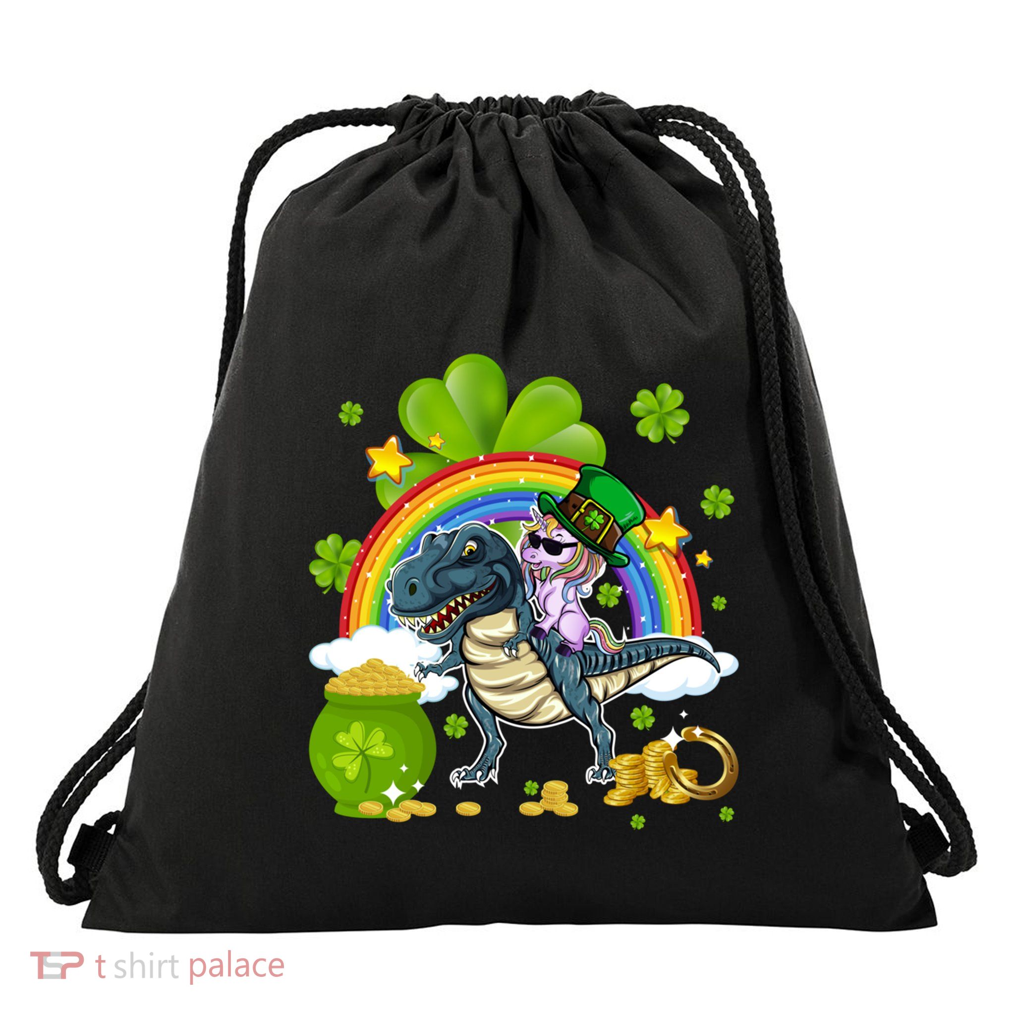 Make St Patricks Day Great Again Funny Unicorn Gift Drawstring Bag