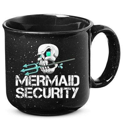 Mermaid Security Pirate Skull Swim Team Swimmer 15oz Campfire Ceramic Mug