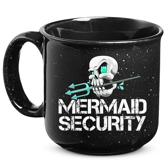 Mermaid Security Pirate Skull Swim Team Swimmer 15oz Campfire Ceramic Mug