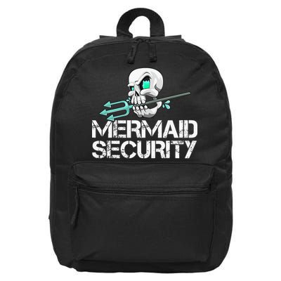 Mermaid Security Pirate Skull Swim Team Swimmer 16 in Basic Backpack