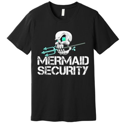 Mermaid Security Pirate Skull Swim Team Swimmer Premium T-Shirt