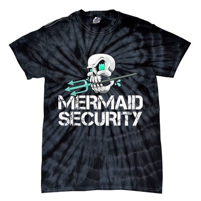 Mermaid Security Pirate Skull Swim Team Swimmer Tie-Dye T-Shirt